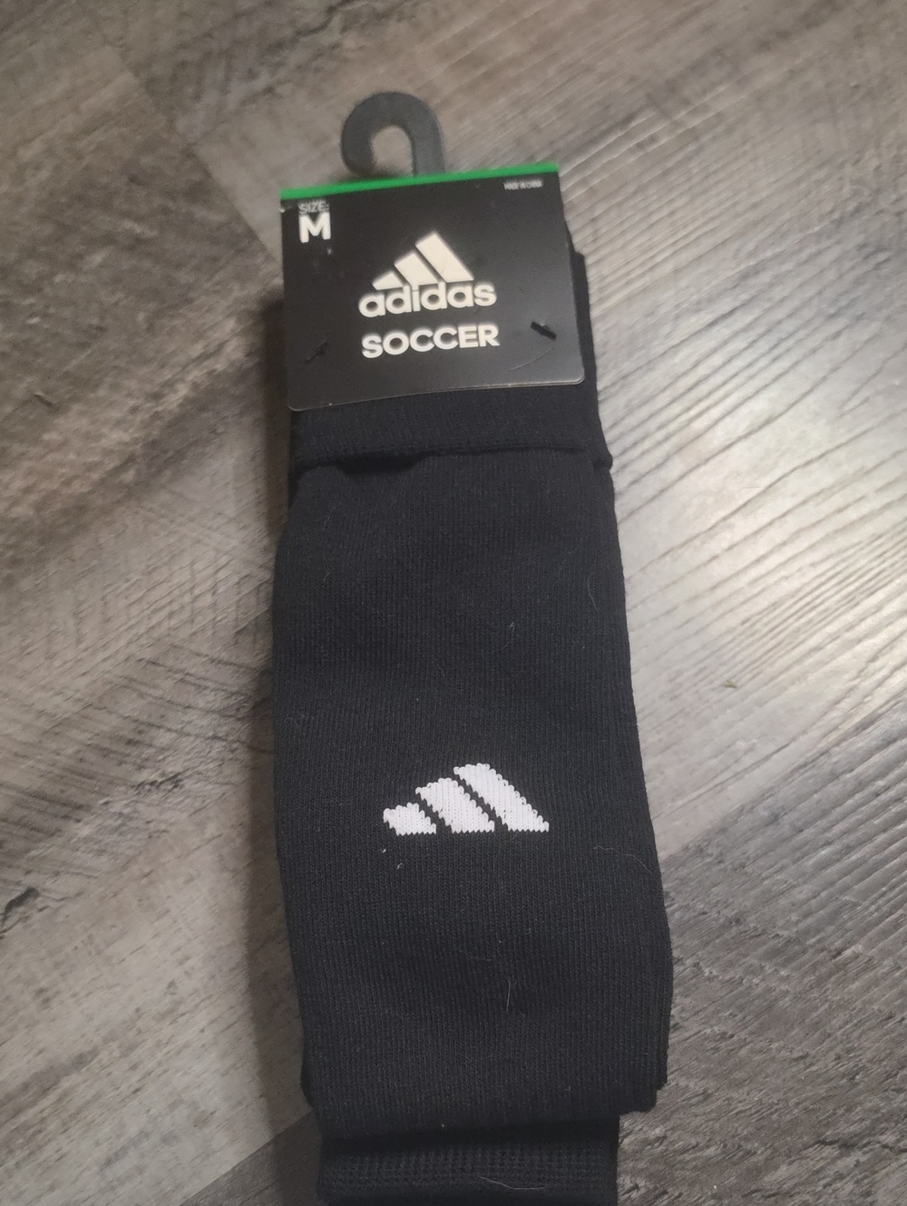 adidas Black Soccer Athletic Crew Socks 2 Pack Size M
